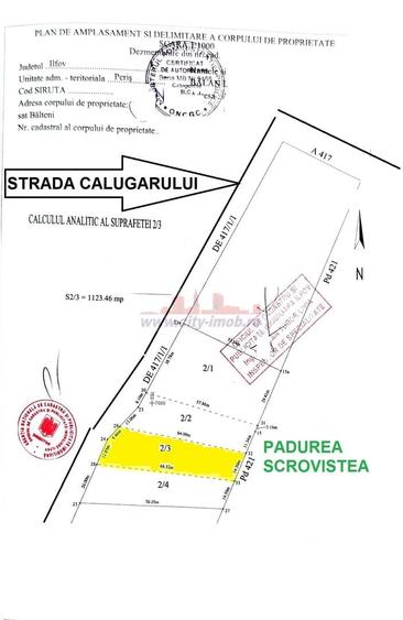 VANZARE TEREN, Sat.Balteni, com. Peris, Padurea Scrovistea, jud IIlfov - 7