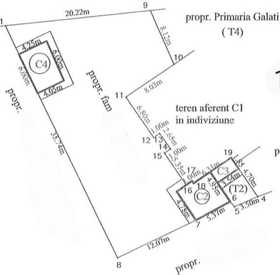 Vanzare, Galati, casa CFR, Cosbuc, Mall, teren 600m, 2 apartamente - 2