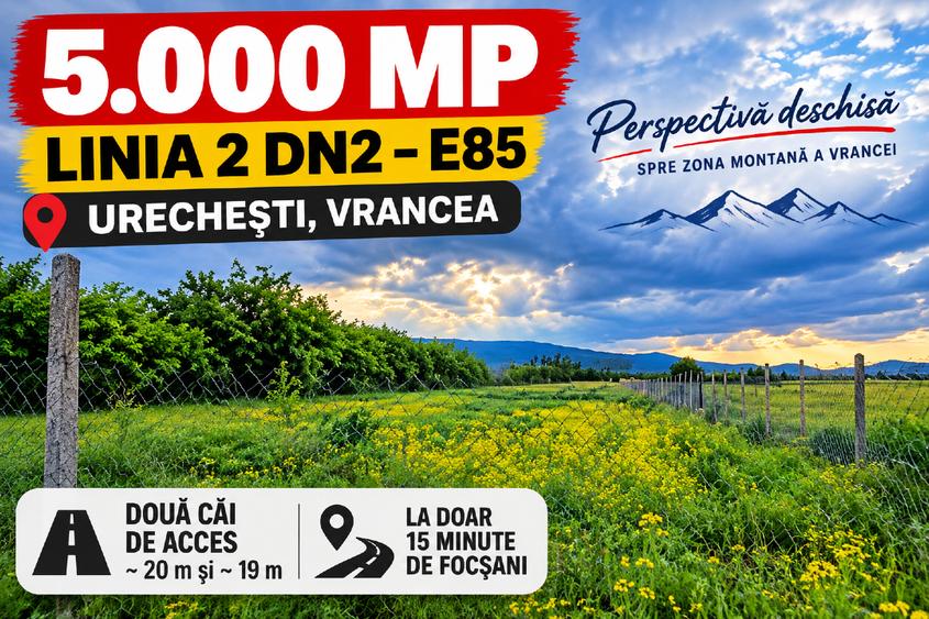 Teren Construcții intravilan de 5000 mp, în Urechești