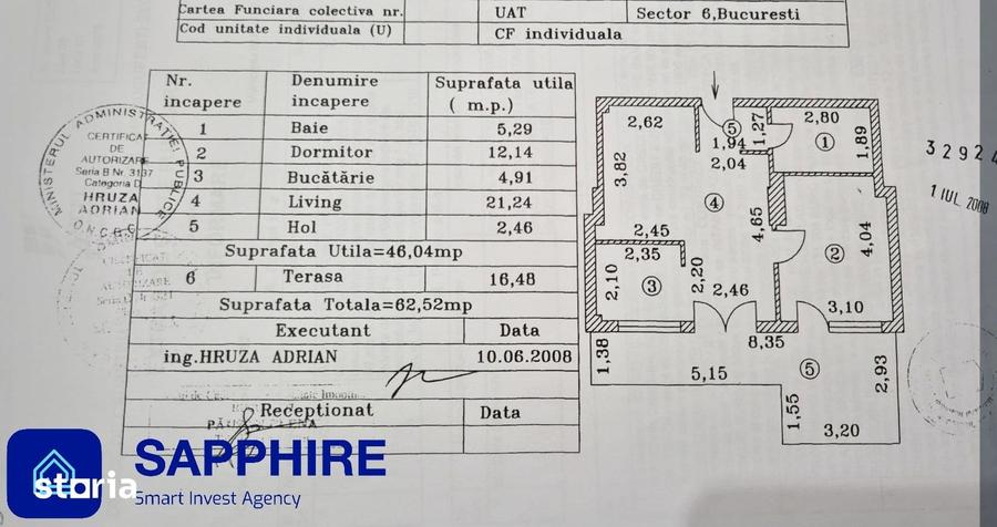 Apartament cu 3 camere în Ghencea