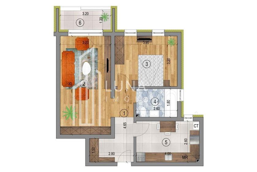 Apartament cu 2 camere în Sânpetru — fotografia 1