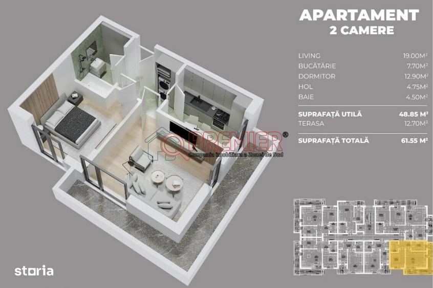 Apartament cu 2 camere decomandat în Central — fotografia 1