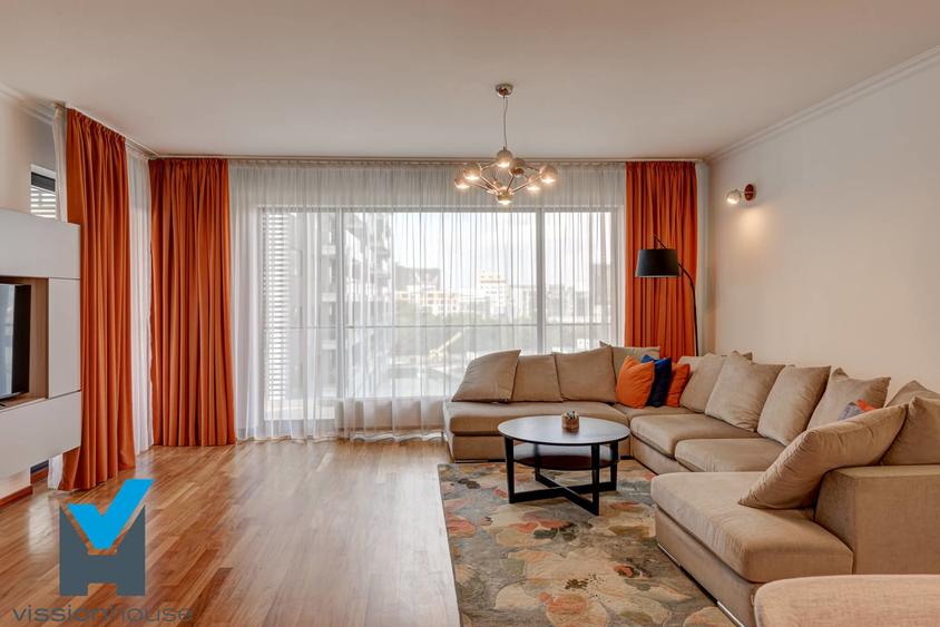 Apartament cu 4 camere decomandat, mobilat în Herăstrău