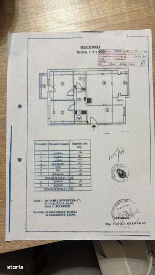 Apartament cu 3 camere, mobilat în Colentina