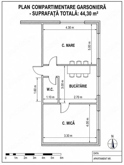 Apartament cu 2 camere decomandat în Central