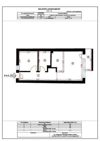 Apartament cu 2 camere în Central