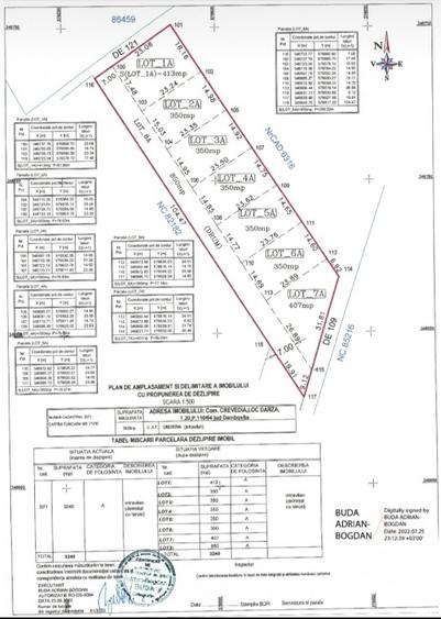 Teren Construcții intravilan de 350 mp, în Cocani