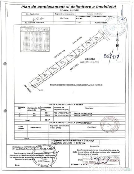 Teren de 883 mp, în Mărgineni