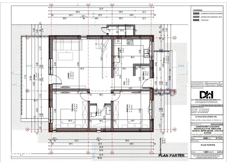 Casa individuala - Tunari - P + M - 5 camere - 2 bai - 165mp - 350mp t - 17