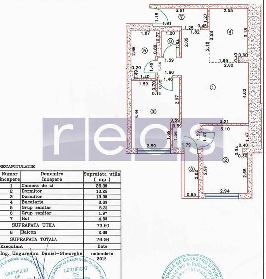 Apartament cu 3 camere decomandat, mobilat în Central