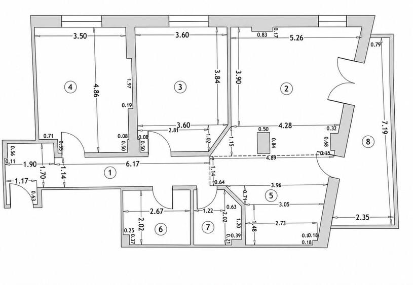 Apartament cu 3 camere decomandat în Parc Zăvoi