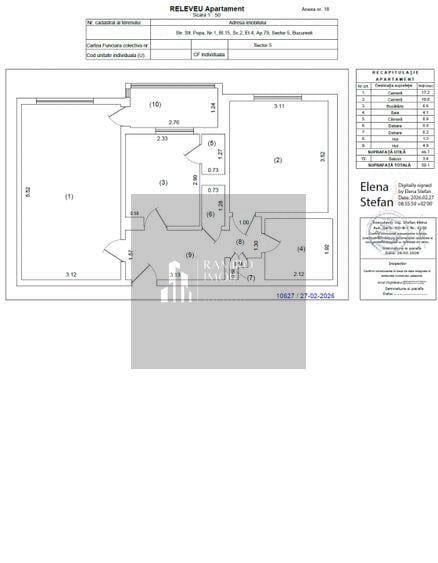 Apartament cu 2 camere decomandat în Rahova