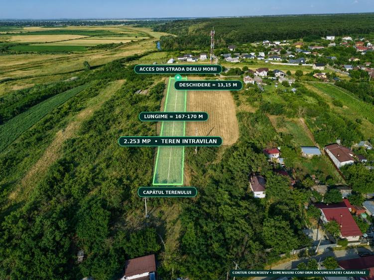 Teren de 2253 mp, în Comana