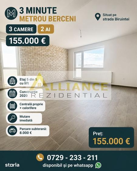 3 MINUTE METROU BERCENI - 3 CAMERE 2 AI - 155.000eur - 8