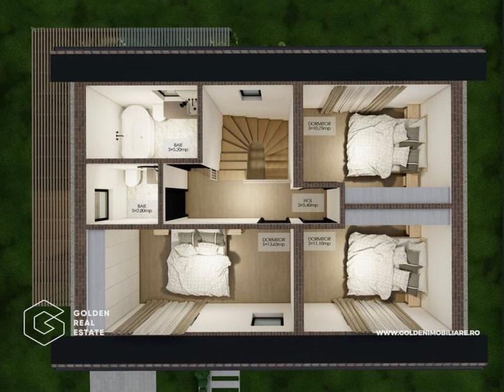 Casă individuală cu 4 camere cu Teren 400 Mp în 6 Vânători