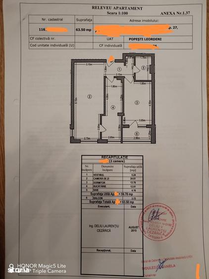 Apartament cu 2 camere în Central