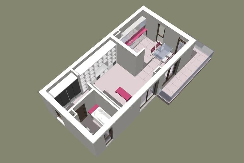 Apartament cu 2 camere decomandat în Fratelia