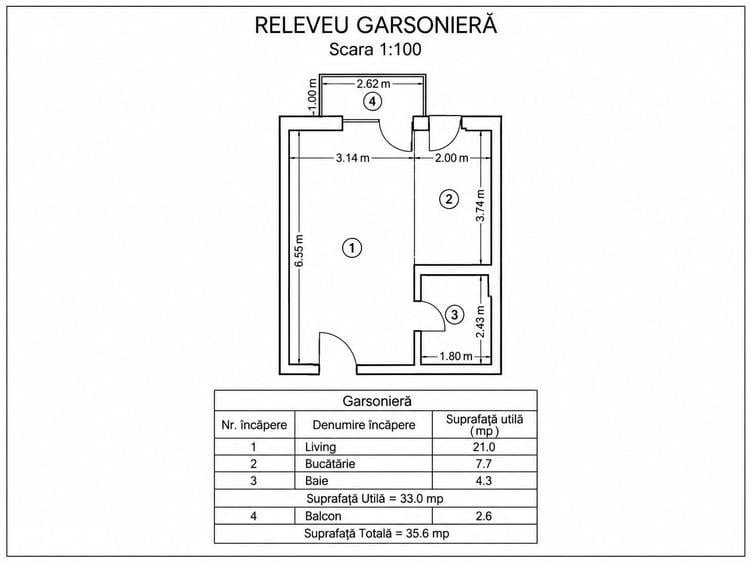 Garsoniera noua Obor | Parcare | Mobilata complet | Etaj 1/3, lift - 2