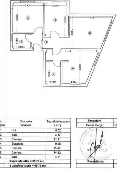 Apartament cu 3 camere decomandat în Chiajna