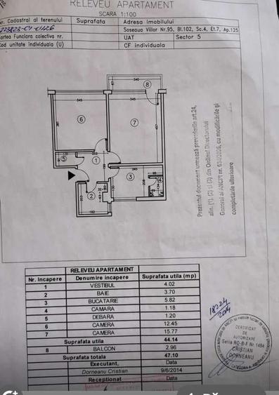 Apartament cu 2 camere decomandat în Parcul Carol