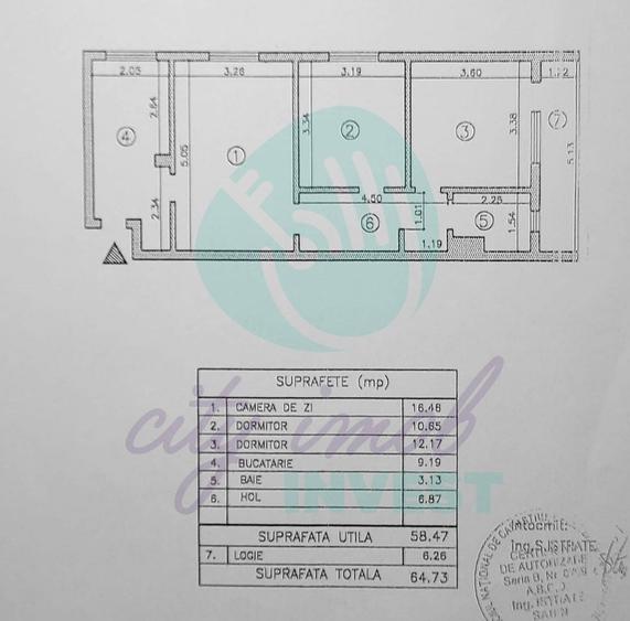 Apartament cu 3 camere semidecomandat, mobilat în Iancului