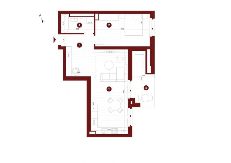 Apartament cu 2 camere decomandat în Vladimirescu