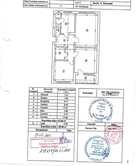 Apartament cu 3 camere decomandat în Drumul Taberei