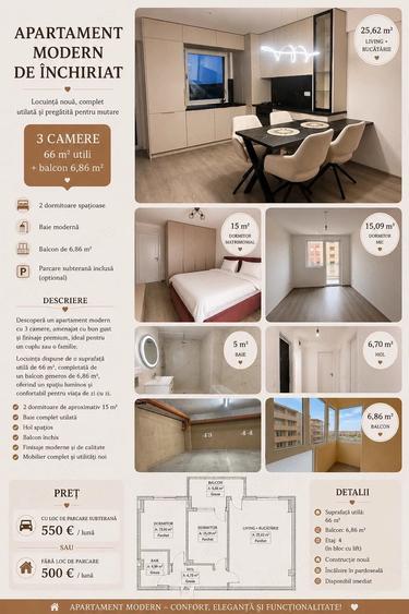 Inchiriez apartament cu 3 camere in cartierul Fiald. - 10