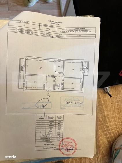 Apartament cu 3 camere decomandat în Lunca Cetățuii