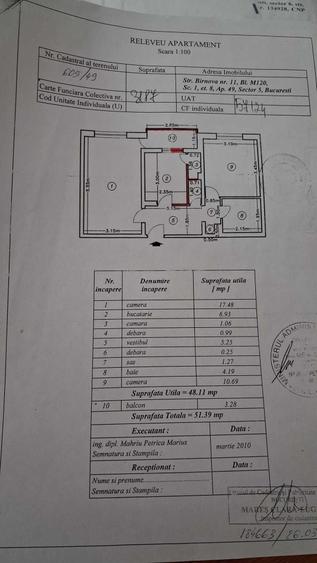 Apartament cu 2 camere decomandat în Central