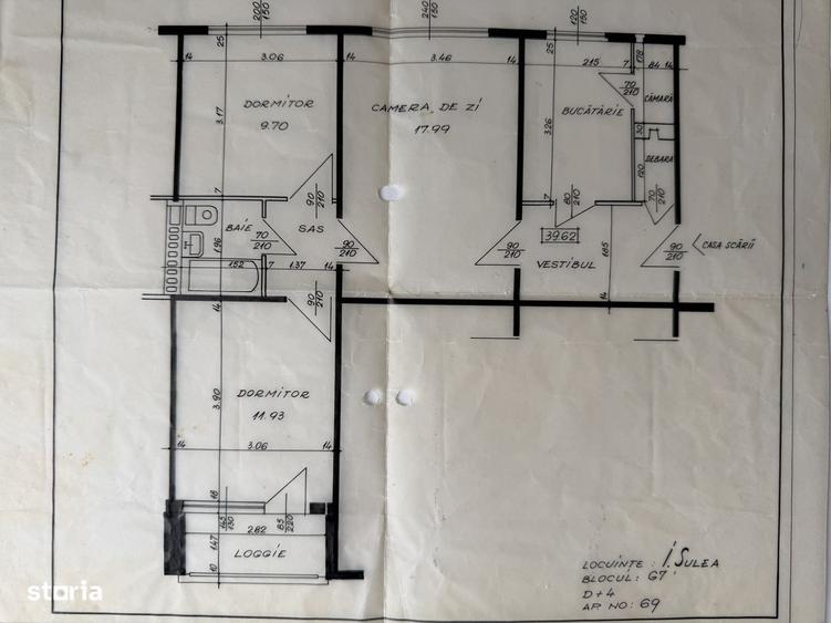 Apartament cu 3 camere, mobilat în Titan