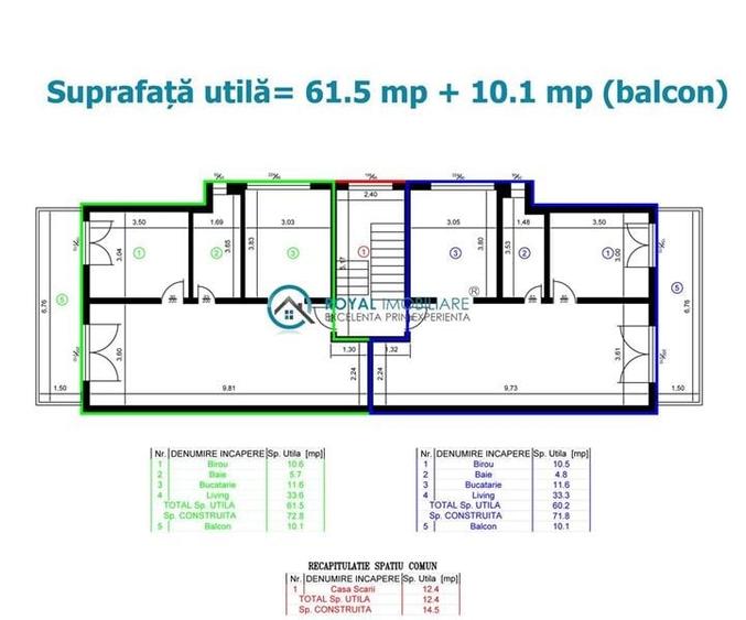 Apartament cu 2 camere decomandat în Albert