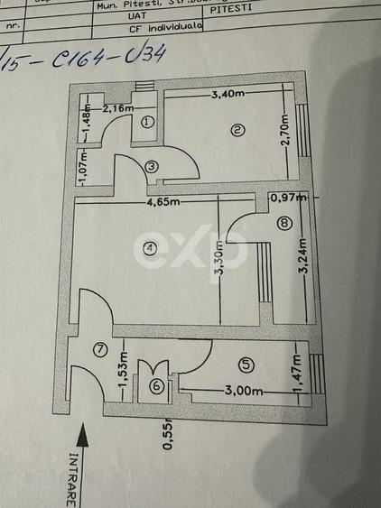 Apartament cu 2 camere semidecomandat, mobilat în Rolast