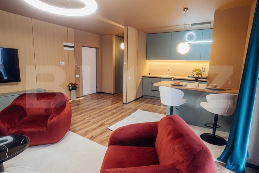 Apartament cu 2 camere semidecomandat, mobilat în Între Lacuri