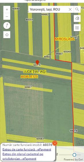 Teren de 5000 mp, în Miroslava