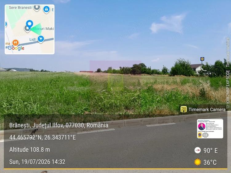 Teren de 3333 mp, în Brănești