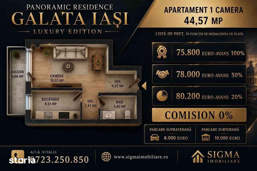Garsonieră decomandată în Galata