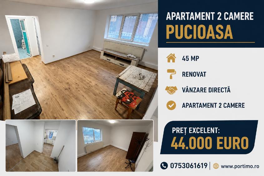 Apartament cu 2 camere semidecomandat în Central