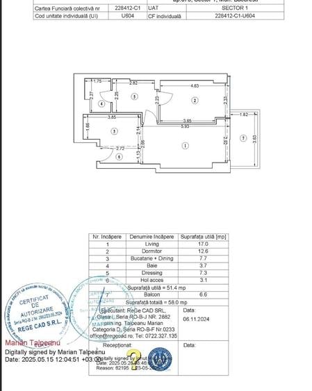 2 camere | UPsite Floreasca | 51,4 mp utili | Comision 0 - 7