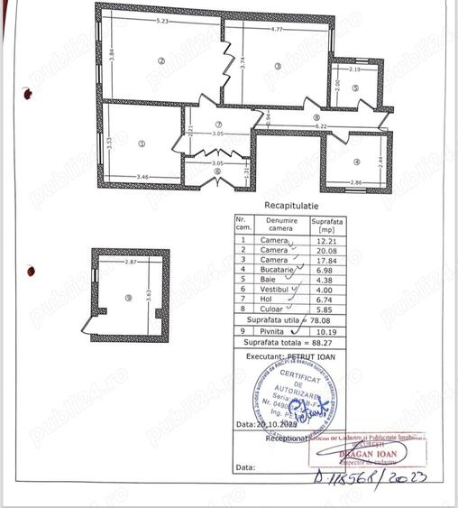 Casă cu 3 camere cu Teren 58 Mp în Gara de Nord