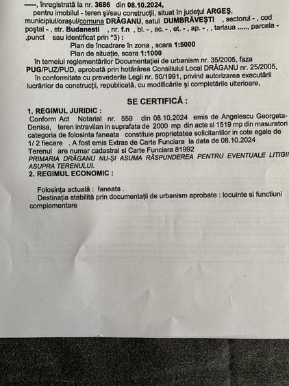 Teren de 1519 mp, în Central