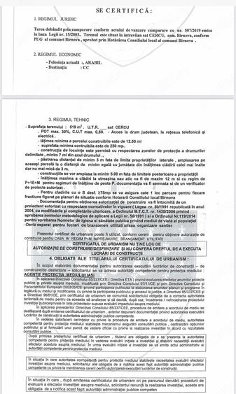 Teren de 730 mp, în Cug