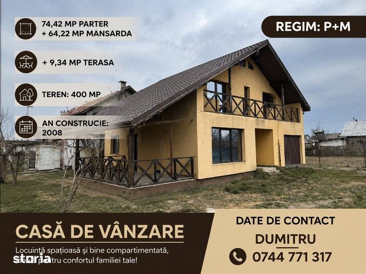 Casă cu 4 camere cu Teren 400 Mp în Letea Veche