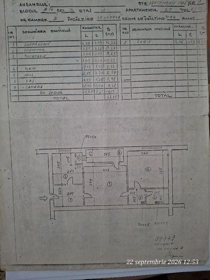 Apartament cu 2 camere în Dărmănești
