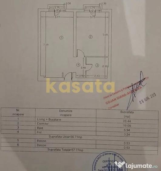 Apartament cu 2 camere semidecomandat în Ștefăneștii de Jos