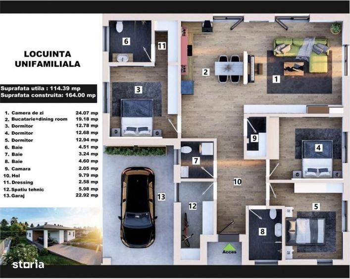 Spațiu comercial, în Corușu