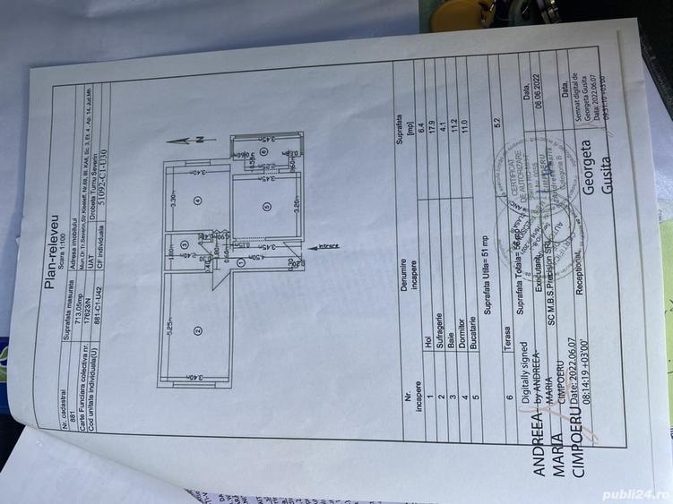Apartament cu 2 camere decomandat în Kiseleff