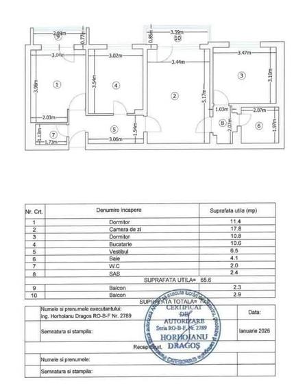 Apartament cu 3 camere semidecomandat în Drumul Găzarului