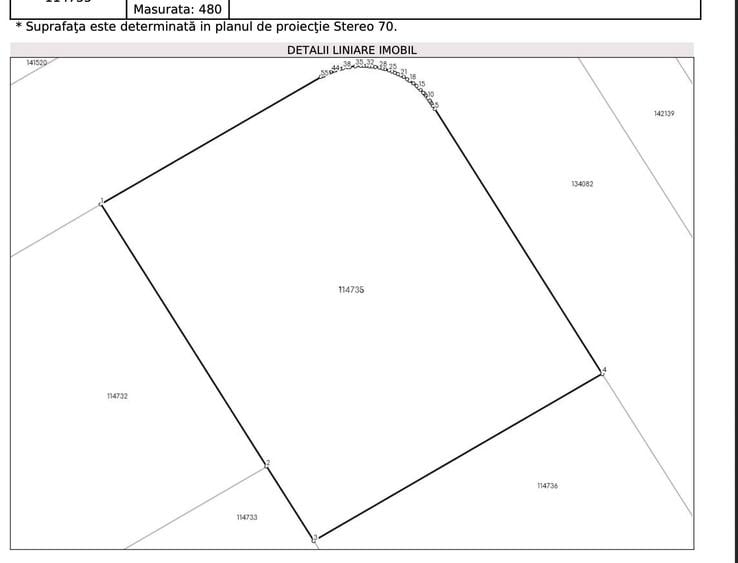 Teren Construcții intravilan de 480 mp, în Bragadiru