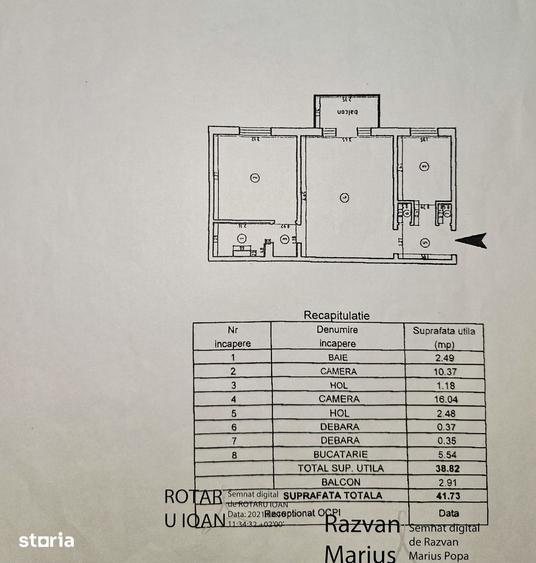 Apartament cu 2 camere semidecomandat în Podu Roș